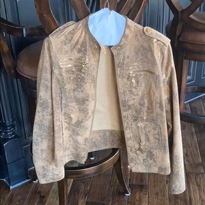 Tory Burch metallic motorcycle jacket